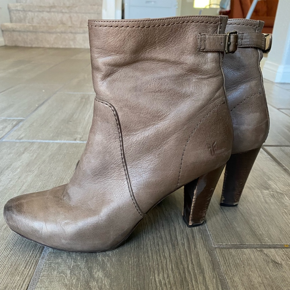 The Frye Company Marissa Zip Short Bootie, Gray, in women’s 9.5